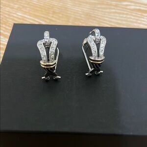 Elegant Silver and Gold Earrings